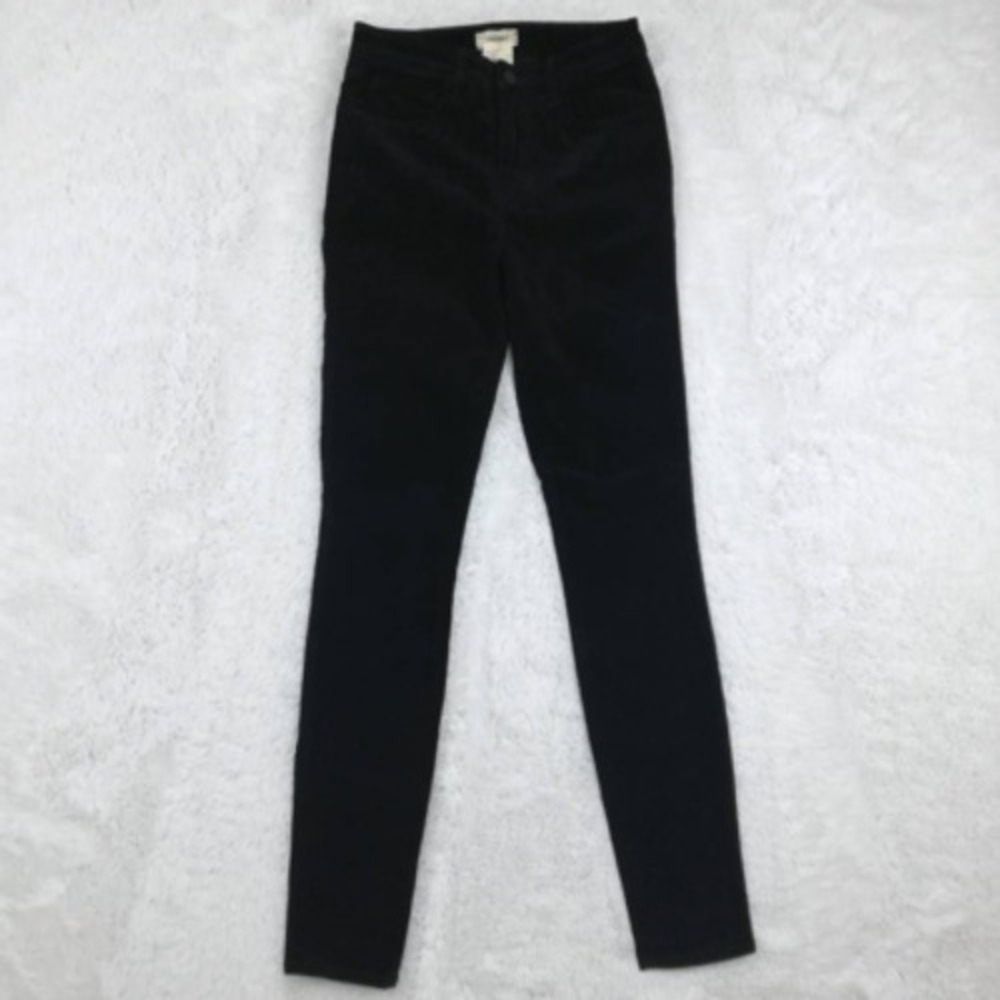 L'Agence Jeans Womens Marguerite Slim Skinny Black‎ Stretch Dark Wash USA 25 New